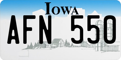 IA license plate AFN550