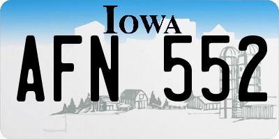 IA license plate AFN552