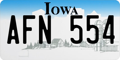 IA license plate AFN554