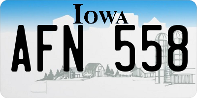 IA license plate AFN558