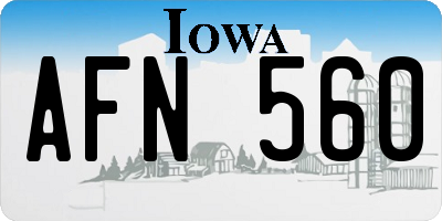 IA license plate AFN560
