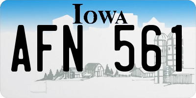 IA license plate AFN561