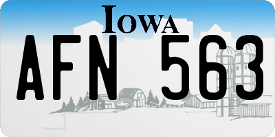 IA license plate AFN563