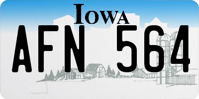IA license plate AFN564