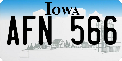 IA license plate AFN566