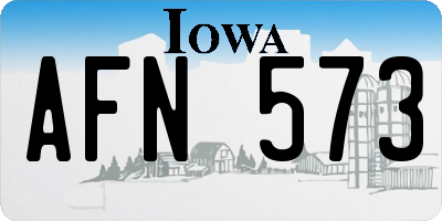 IA license plate AFN573