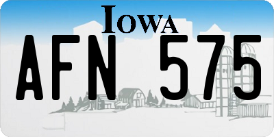 IA license plate AFN575