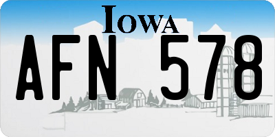IA license plate AFN578