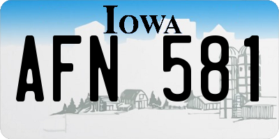 IA license plate AFN581
