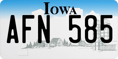 IA license plate AFN585