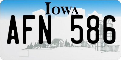 IA license plate AFN586