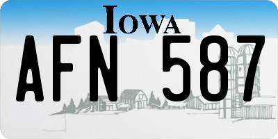 IA license plate AFN587