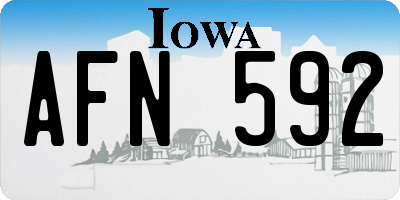 IA license plate AFN592