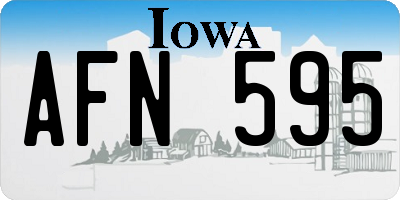 IA license plate AFN595