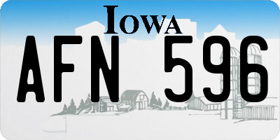 IA license plate AFN596