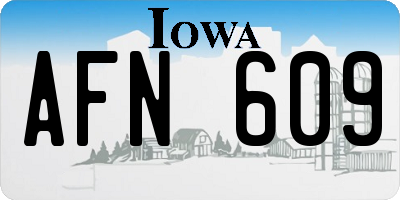 IA license plate AFN609