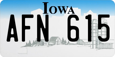 IA license plate AFN615