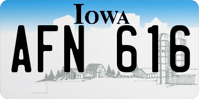 IA license plate AFN616