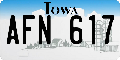 IA license plate AFN617