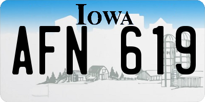 IA license plate AFN619