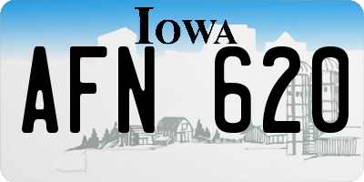 IA license plate AFN620