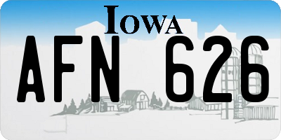 IA license plate AFN626