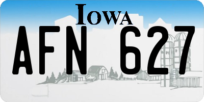 IA license plate AFN627