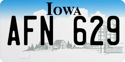 IA license plate AFN629