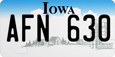 IA license plate AFN630