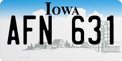 IA license plate AFN631