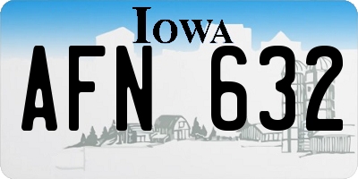 IA license plate AFN632