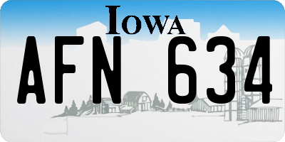 IA license plate AFN634