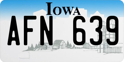 IA license plate AFN639