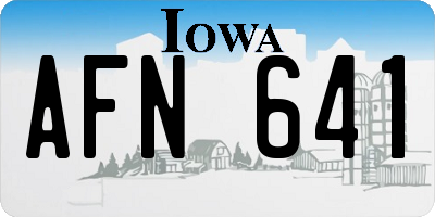 IA license plate AFN641