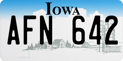 IA license plate AFN642