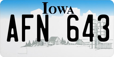 IA license plate AFN643