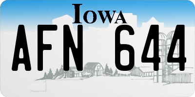 IA license plate AFN644