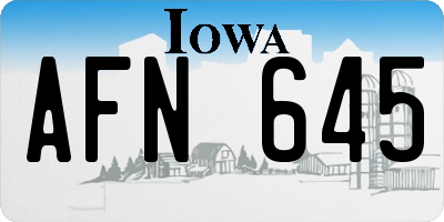 IA license plate AFN645