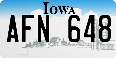 IA license plate AFN648