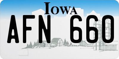IA license plate AFN660