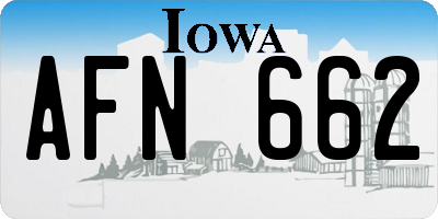 IA license plate AFN662