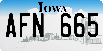 IA license plate AFN665