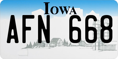 IA license plate AFN668