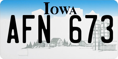 IA license plate AFN673