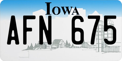 IA license plate AFN675