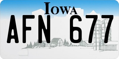 IA license plate AFN677