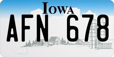 IA license plate AFN678