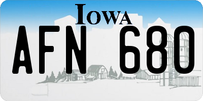 IA license plate AFN680