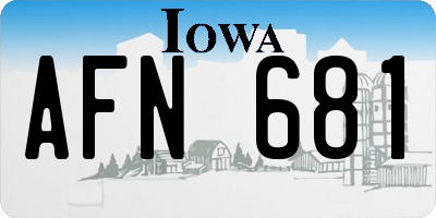 IA license plate AFN681