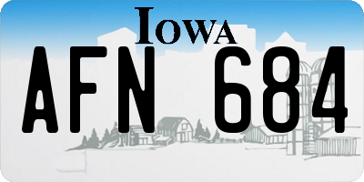 IA license plate AFN684